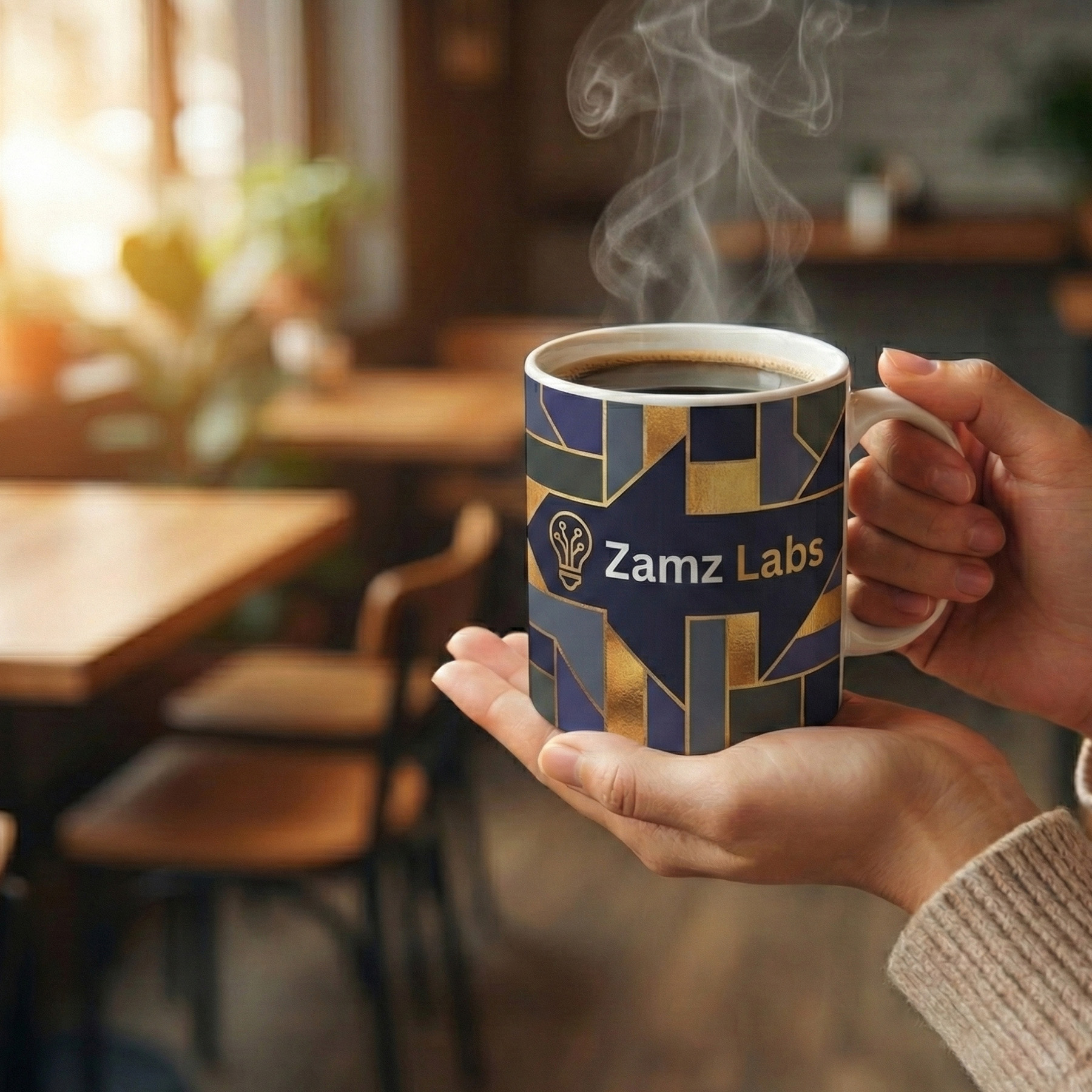 The Zamz Labs Geo-Luxe Mug